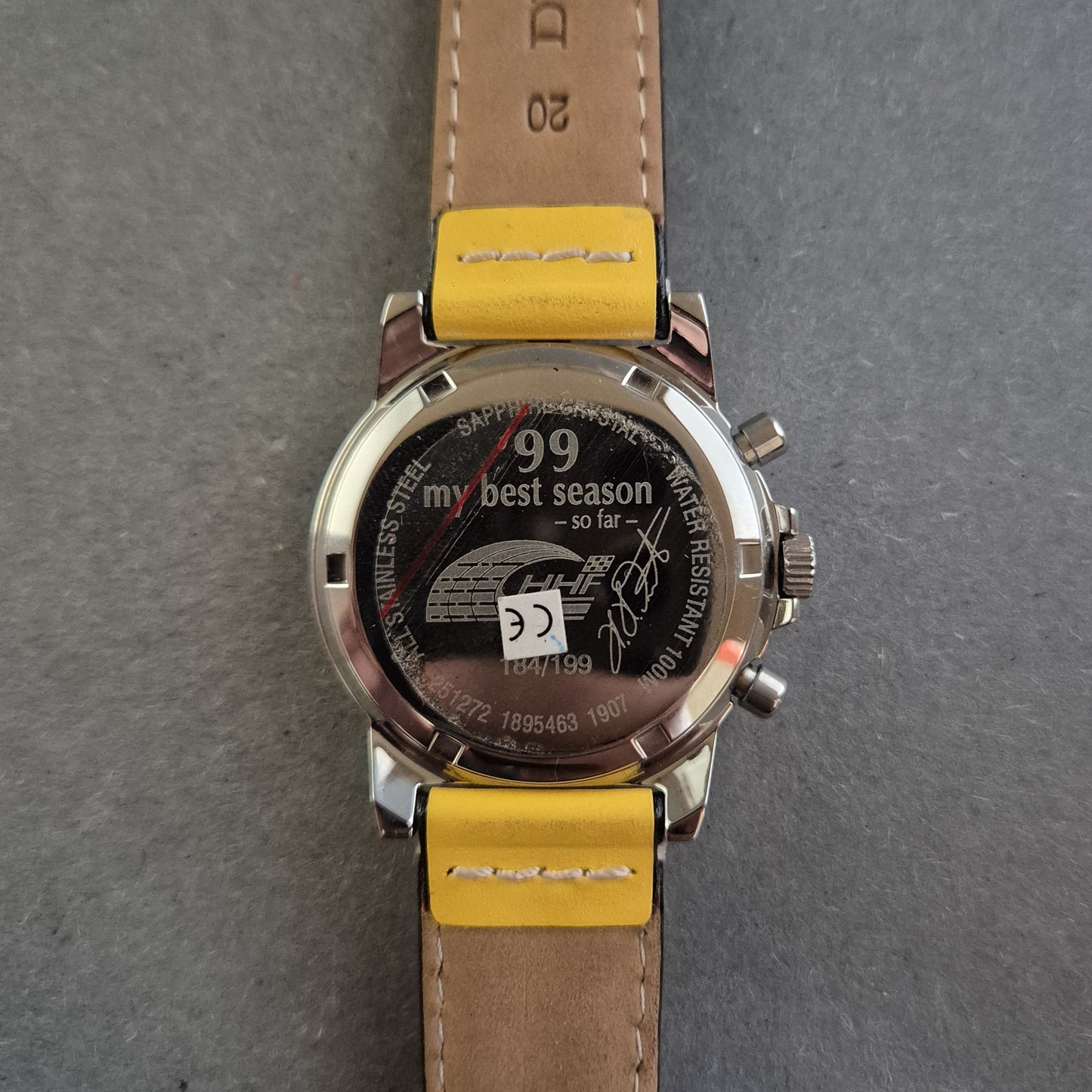 Uhr Armbanduhr Dugena Limitierter Chronograph mit gelbem Zifferblatt