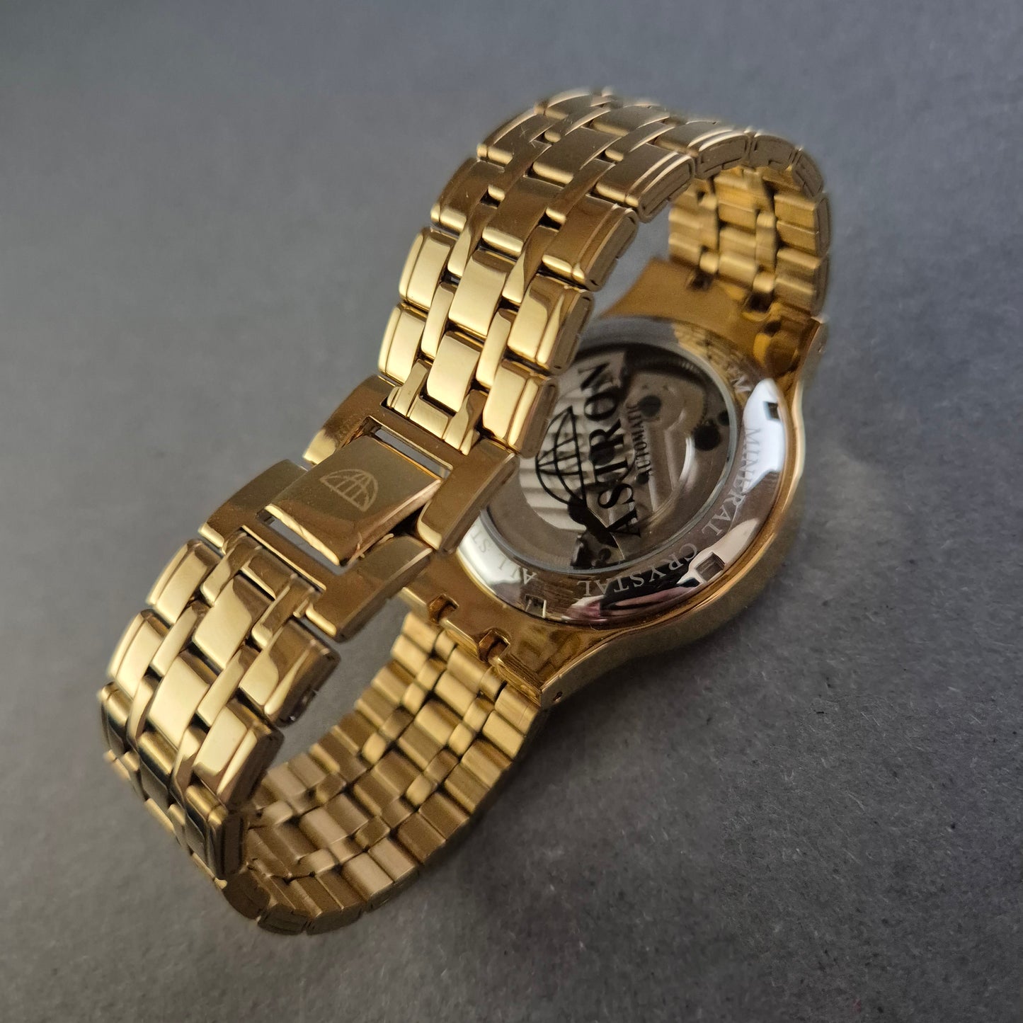 Luxuriöse Astron Herrenarmbanduhr – Automatikwerk im goldfarbenen Design