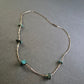 Zarte Vintage-Halskette mit Türkis-Splittern – Natürlich-schlichter Boho-Charme