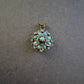 Vintage Anhänger mit Türkis – Florales Design aus Silber