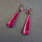 Lange Vintage-Ohrringe in Magenta – Elegante Tropfenform mit Retro-Flair