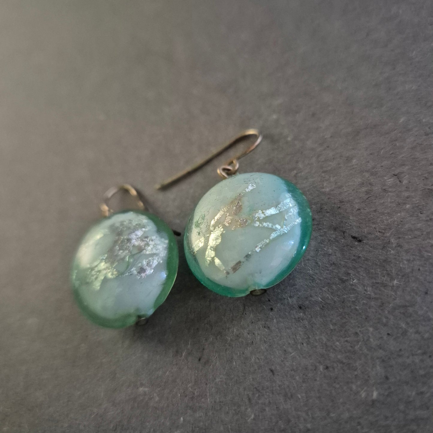 Murano-Stil Ohrringe in Mintgrün – Handgefertigter Glaszauber mit Schimmer