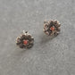 Vintage Silber Ohrstecker mit Koralle – Florales Design in Handarbeit