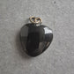 Herzanhänger aus schwarzem Onyx – Zeitloser Vintage-Schmuck