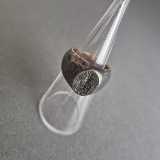 Wappen-Siegelring aus Silber – Antiker Herrenring mit Patina