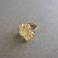 Blumenring mit Strass – Verstellbarer goldfarbener Vintage-Ring
