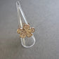 Blumenring mit Strass – Verstellbarer goldfarbener Vintage-Ring