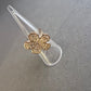 Blumenring mit Strass – Verstellbarer goldfarbener Vintage-Ring