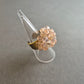 Verstellbarer Vintage-Ring mit roséfarbenen Glasperlen
