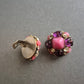 Vintage Ohrclips mit Glassteinen – Farbenfrohes 50s Design