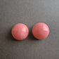 Vintage Ohrclips in Rosa – Runde Cabochons mit Retro-Flair