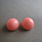 Vintage Ohrclips in Rosa – Runde Cabochons mit Retro-Flair