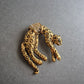 Vintage Leopard Brosche mit Strass – Elegantes Tierdesign in Goldoptik