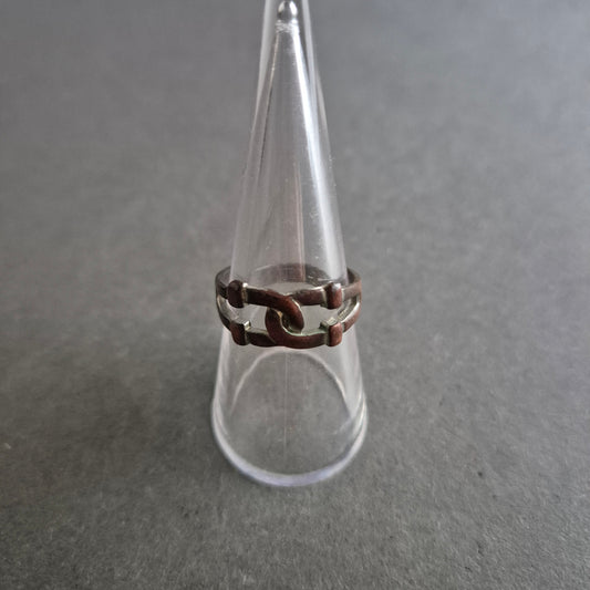 Vintage-Ring im Kettendesign – Markant & maskulin im Patina-Look