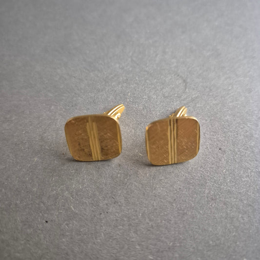 Elegante Vintage-Manschettenknöpfe – Goldfarbene Klassiker für Herren