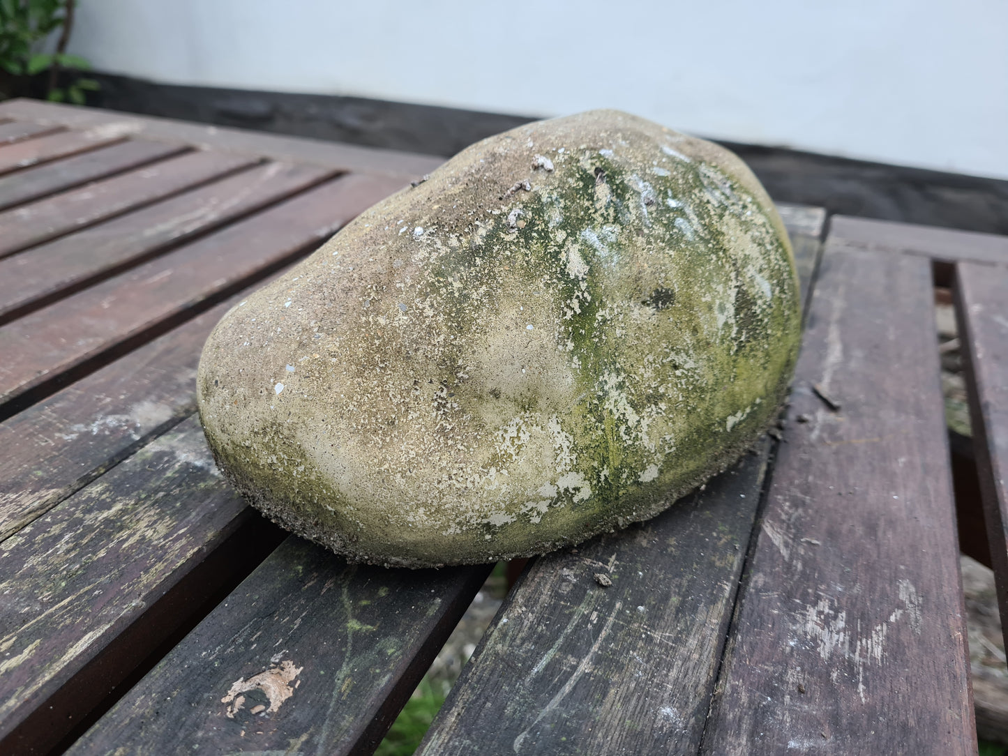 Steingesicht Gartenfigur englischer Steinguss Antik Brunnen 20cm