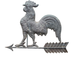 Alter Wetterhahn Kupfer Gartenfigur 65cm