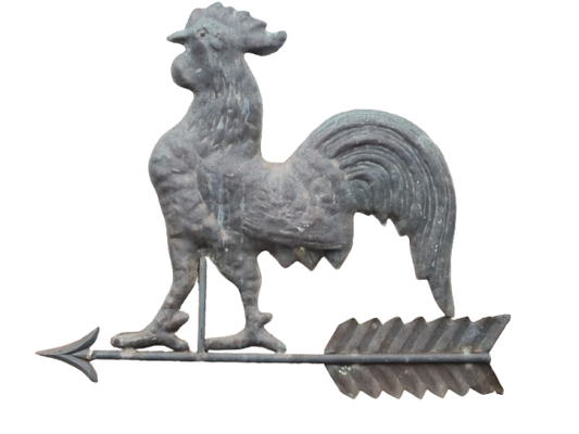 Alter Wetterhahn Kupfer Gartenfigur 65cm