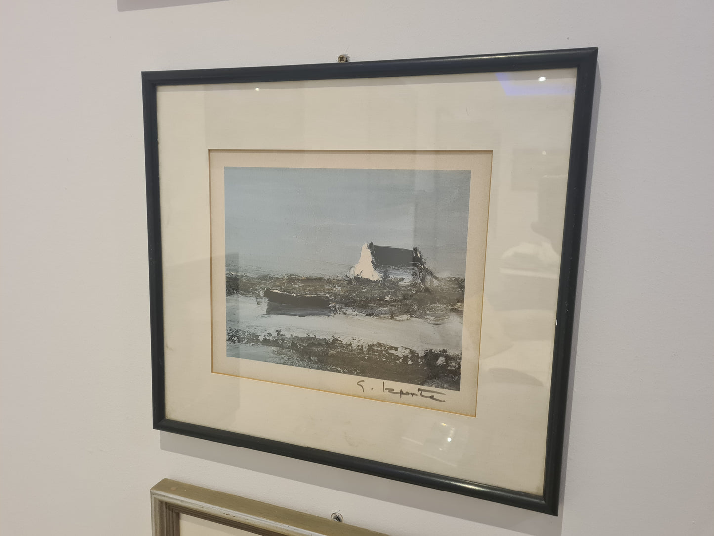 George Laporte Signiert Landschaft Öl Malerei 36x32cm