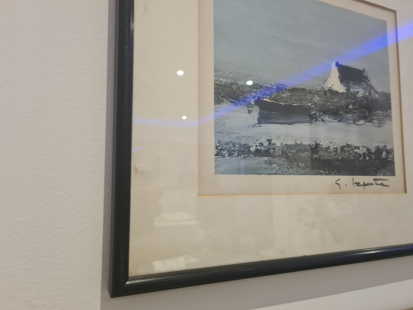 George Laporte Signiert Landschaft Öl Malerei 36x32cm