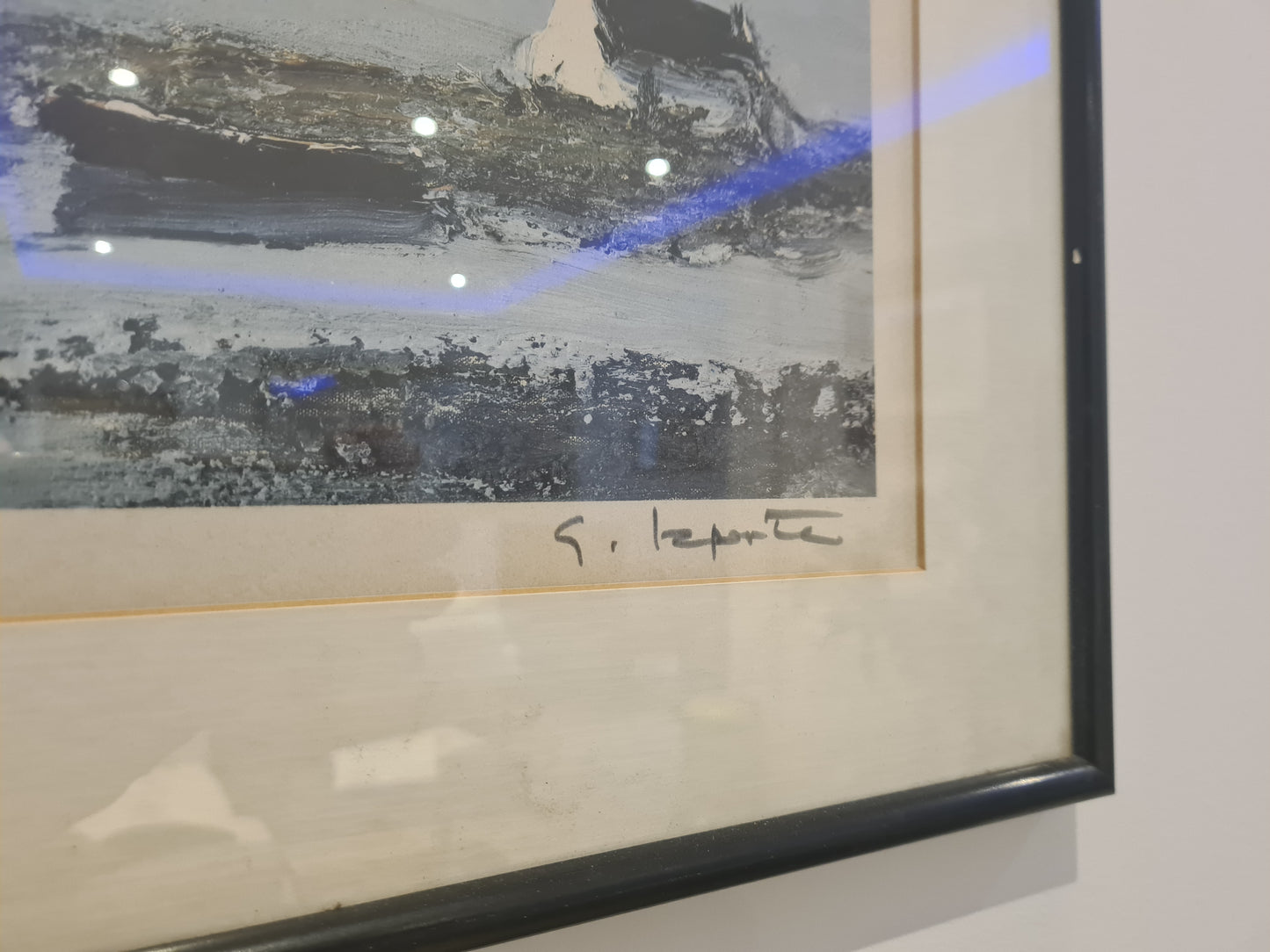 George Laporte Signiert Landschaft Öl Malerei 36x32cm