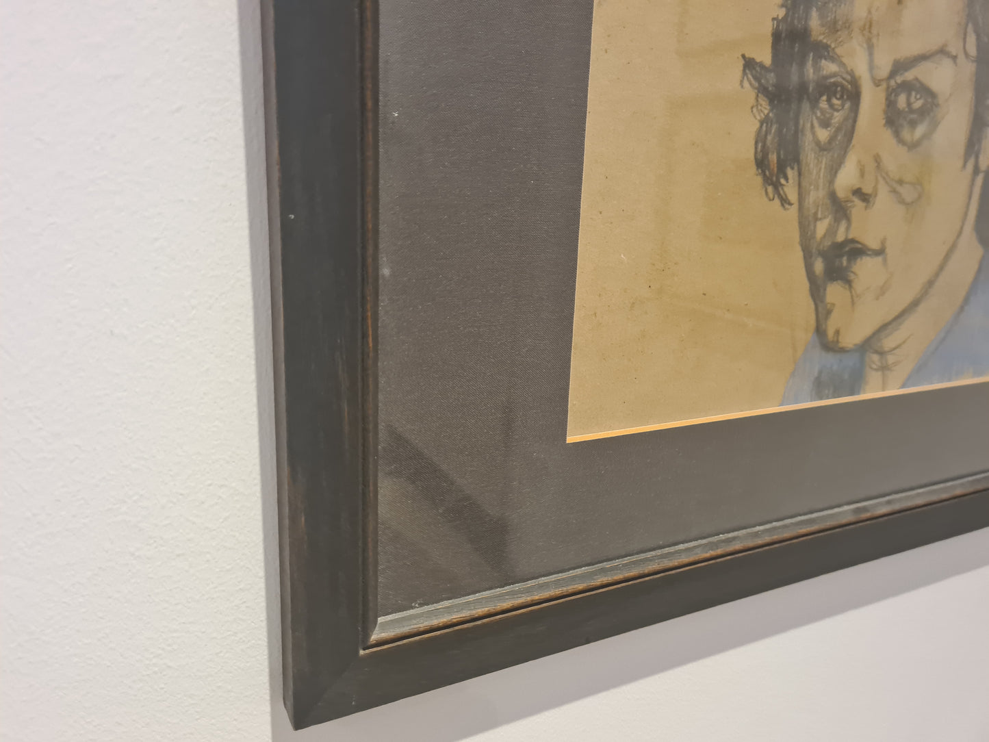 Porträt Radierung Originalzeichnung Matthias Brandes1982 Signiert 53x41cm