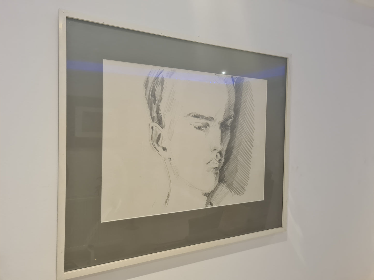 Radierung Portrait HG. ´82 Signiert Gemälde Zeichnung 74x63cm