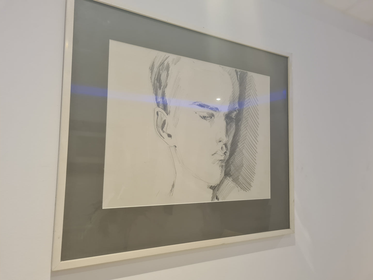 Radierung Portrait HG. ´82 Signiert Gemälde Zeichnung 74x63cm