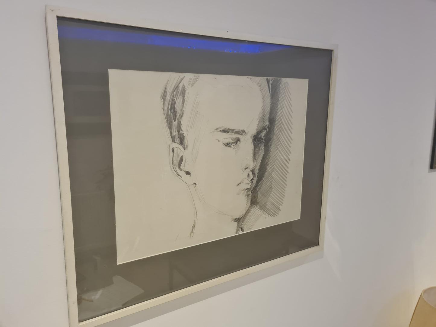 Radierung Portrait HG. ´82 Signiert Gemälde Zeichnung 74x63cm