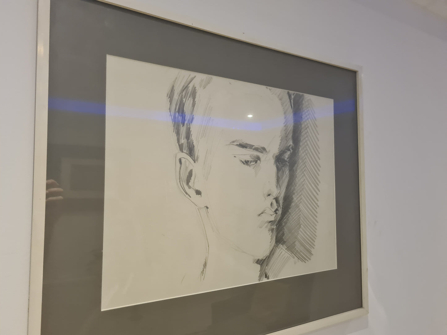 Radierung Portrait HG. ´82 Signiert Gemälde Zeichnung 74x63cm