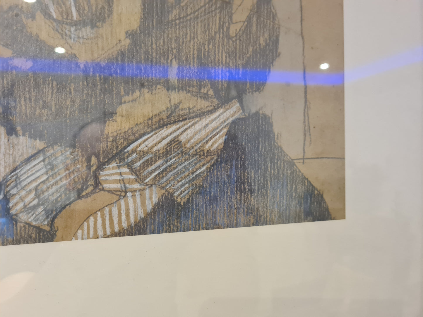 Zeichnung „Porträt eines Mannes mit Brille“ Radierung Gemälde 53x44cm