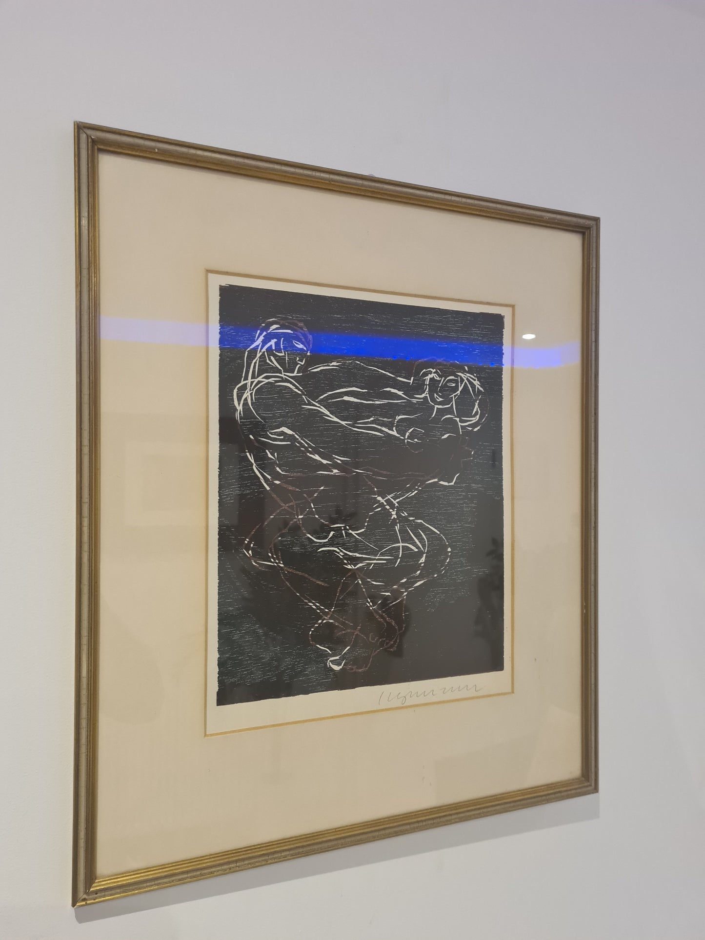 Holzschnitt „Akt von Frau und Mann“ – signiert 46x33cm