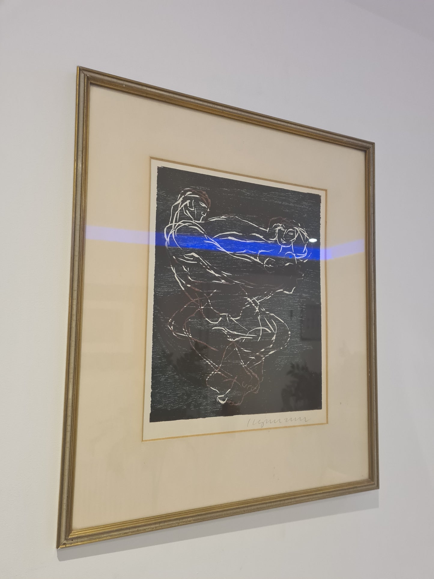 Holzschnitt „Akt von Frau und Mann“ – signiert 46x33cm