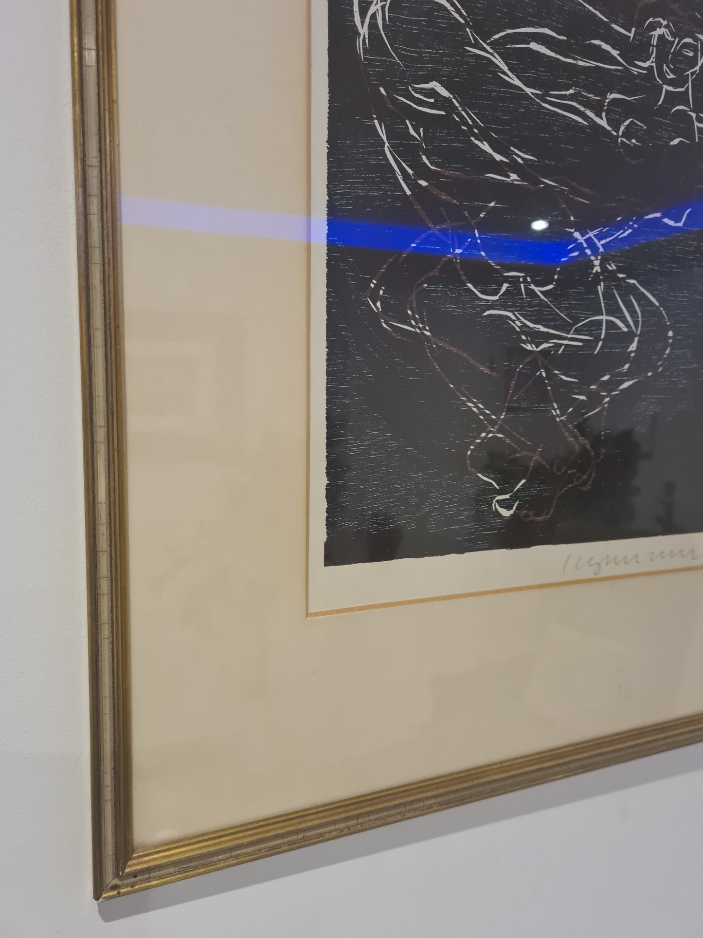 Holzschnitt „Akt von Frau und Mann“ – signiert 46x33cm