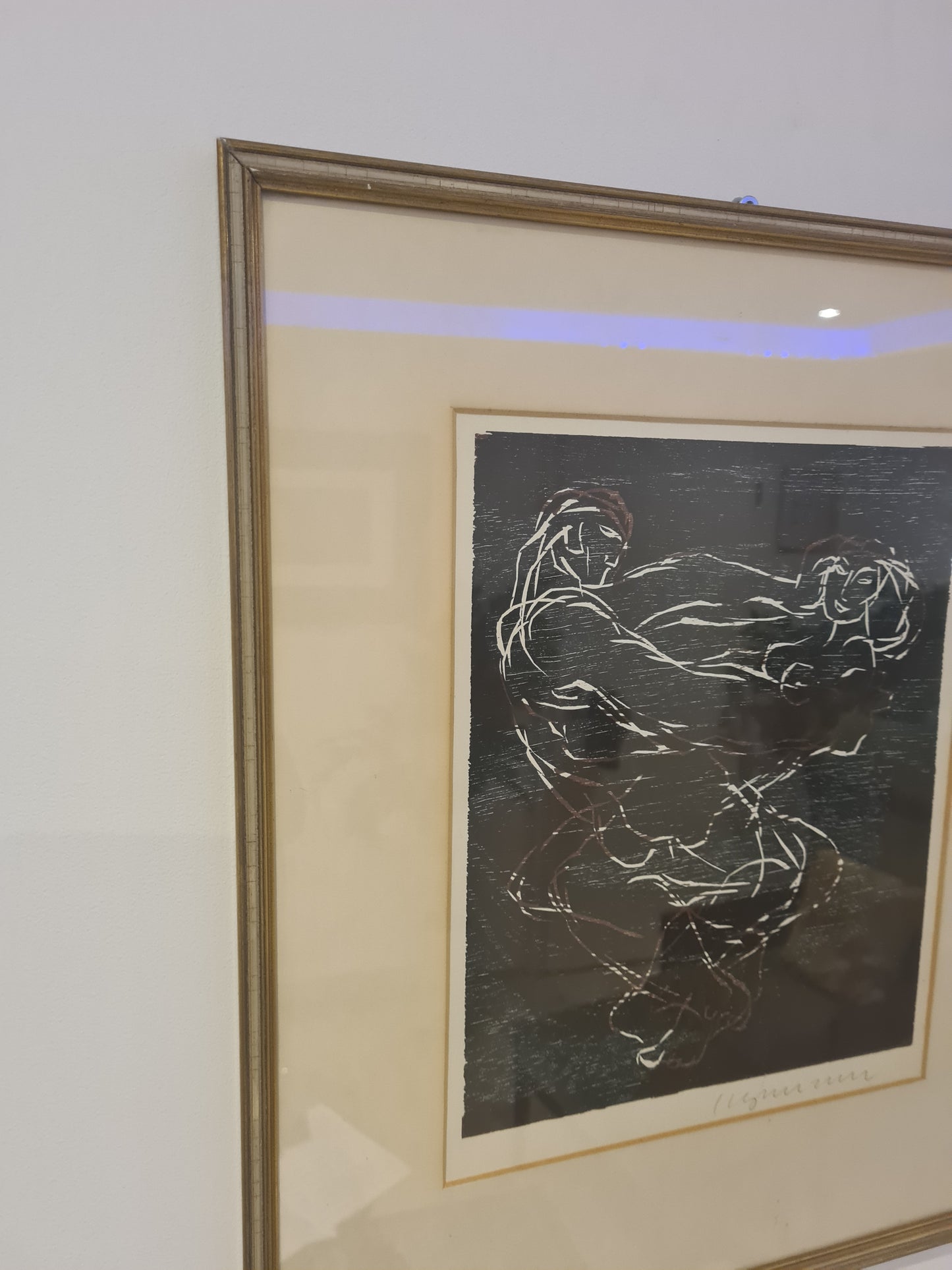 Holzschnitt „Akt von Frau und Mann“ – signiert 46x33cm