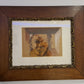 Original Zeichnung Radierung signiert Holzrahmen Porträt 72x62cm