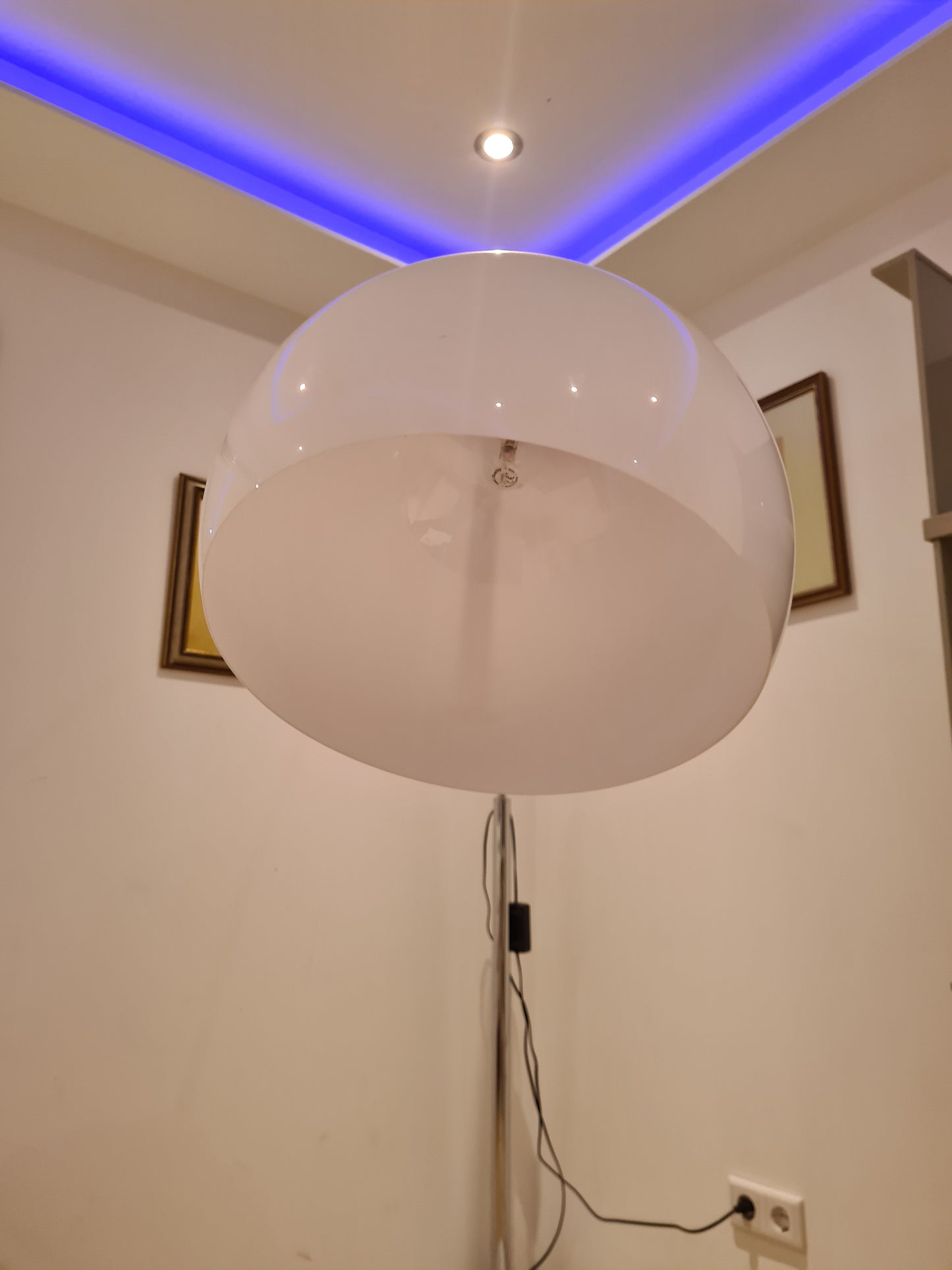 Design Bogenlampe Stehlampe mit Marmorsockel 160cm