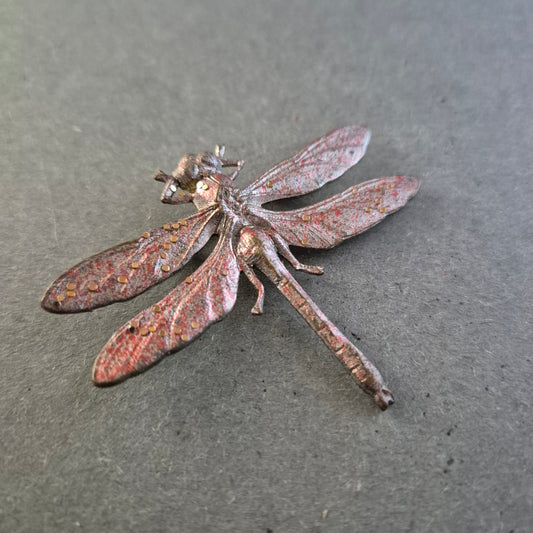 Vintage Libellen-Brosche – Detaillierter Insektenschmuck aus Metall