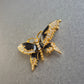 Elegante Vintage Schmetterlingsbrosche mit Strass und Goldakzenten