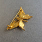 Elegante Vintage Schmetterlingsbrosche mit Strass und Goldakzenten