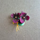 Vintage Veilchen-Brosche mit Emaille – Florales Schmuckstück in Lila