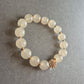 Elastisches Armband mit Glasperlen & Strass – Stilvoll in Weiß & Gold