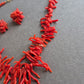 Vintage Korallen-Schmuckset – Kette & Ohrclips aus roter Astkoralle