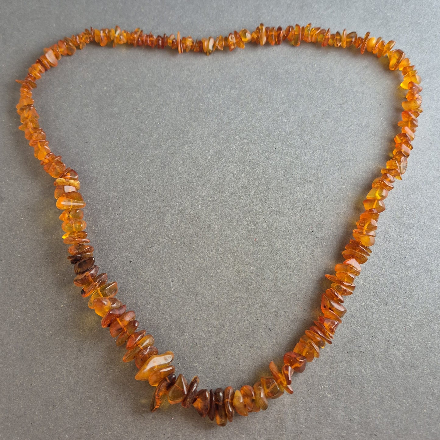 Vintage Bernstein-Splitterkette – Echter Cognac-Bernstein