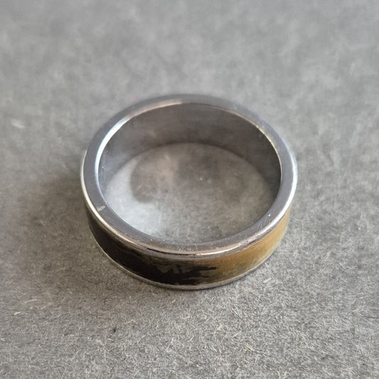 Bicolor Edelstahlring – Schlicht & maskulin