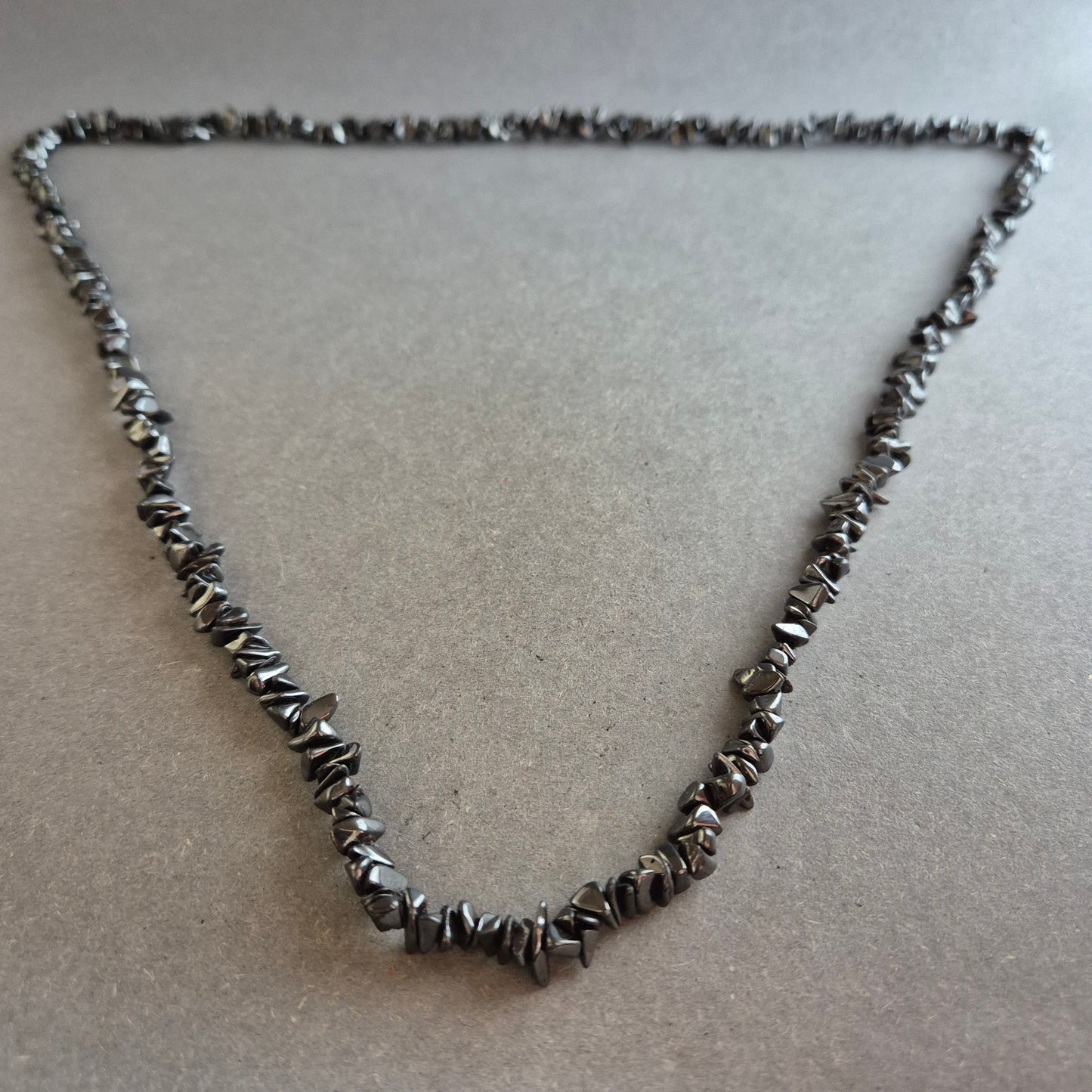 Hämatit Splitterkette – Schwarz & glänzend