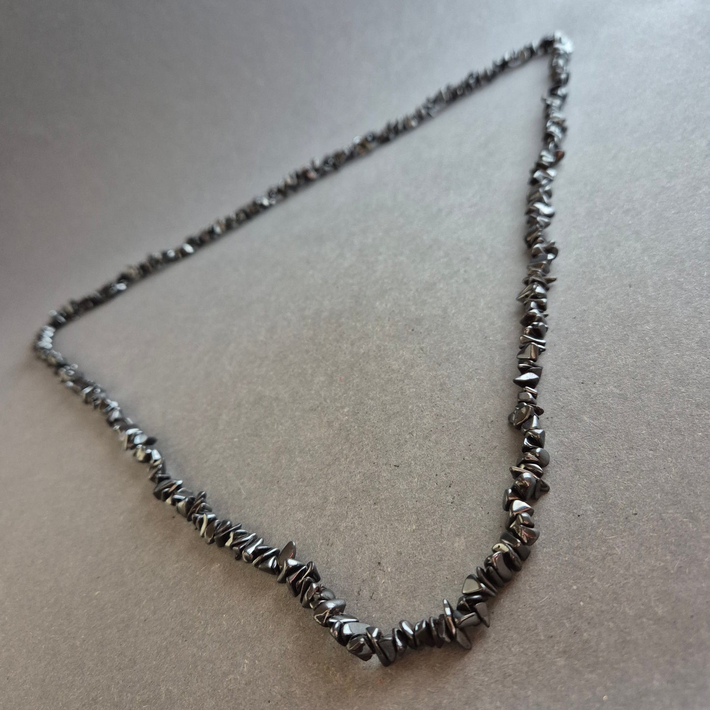 Hämatit Splitterkette – Schwarz & glänzend