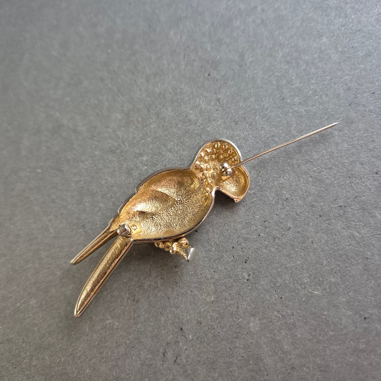 Papagei-Brosche bunt emailliert & Strass