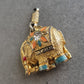 Vintage Anhänger Elefant „Bangkok“ vergoldet