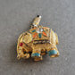 Vintage Anhänger Elefant „Bangkok“ vergoldet